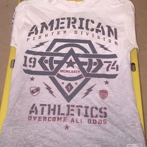 American Fighter Red and White Shirt